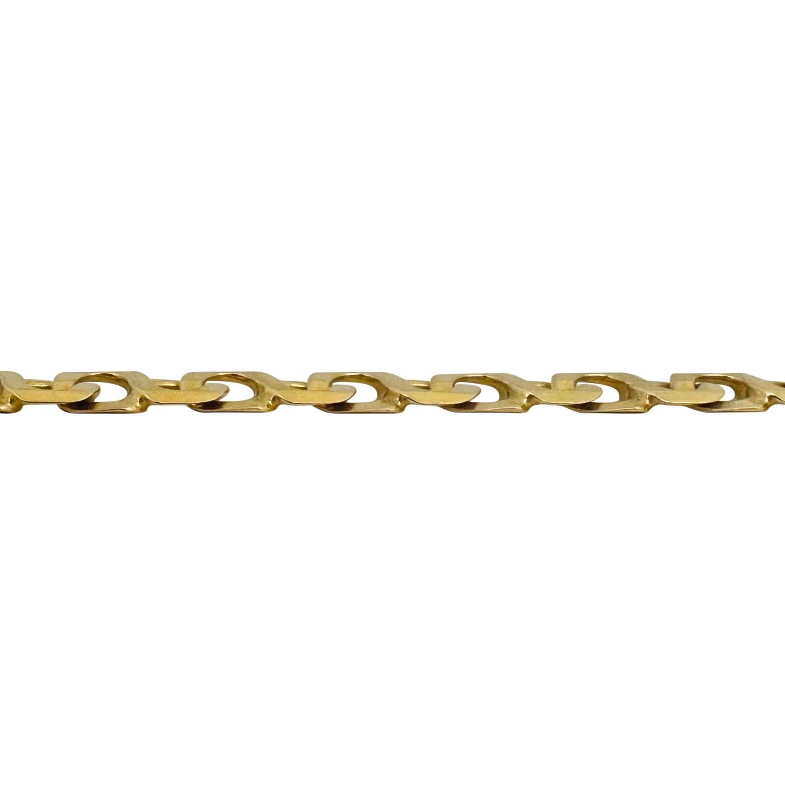 14 Karat Gelbgold Herren Figur 8 Curb Gliederarmband Italien im Zustand „Gut“ in Guilford, CT