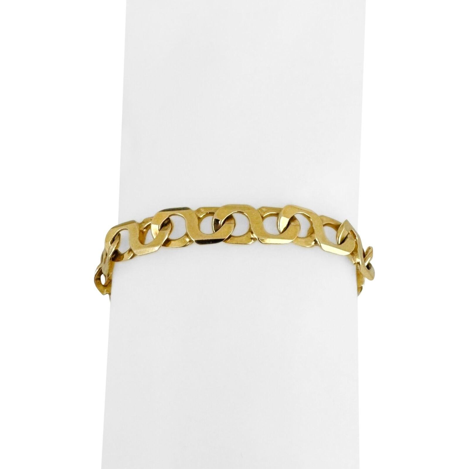 14 Karat Gelbgold Herren Figur 8 Curb Gliederarmband Italien 4