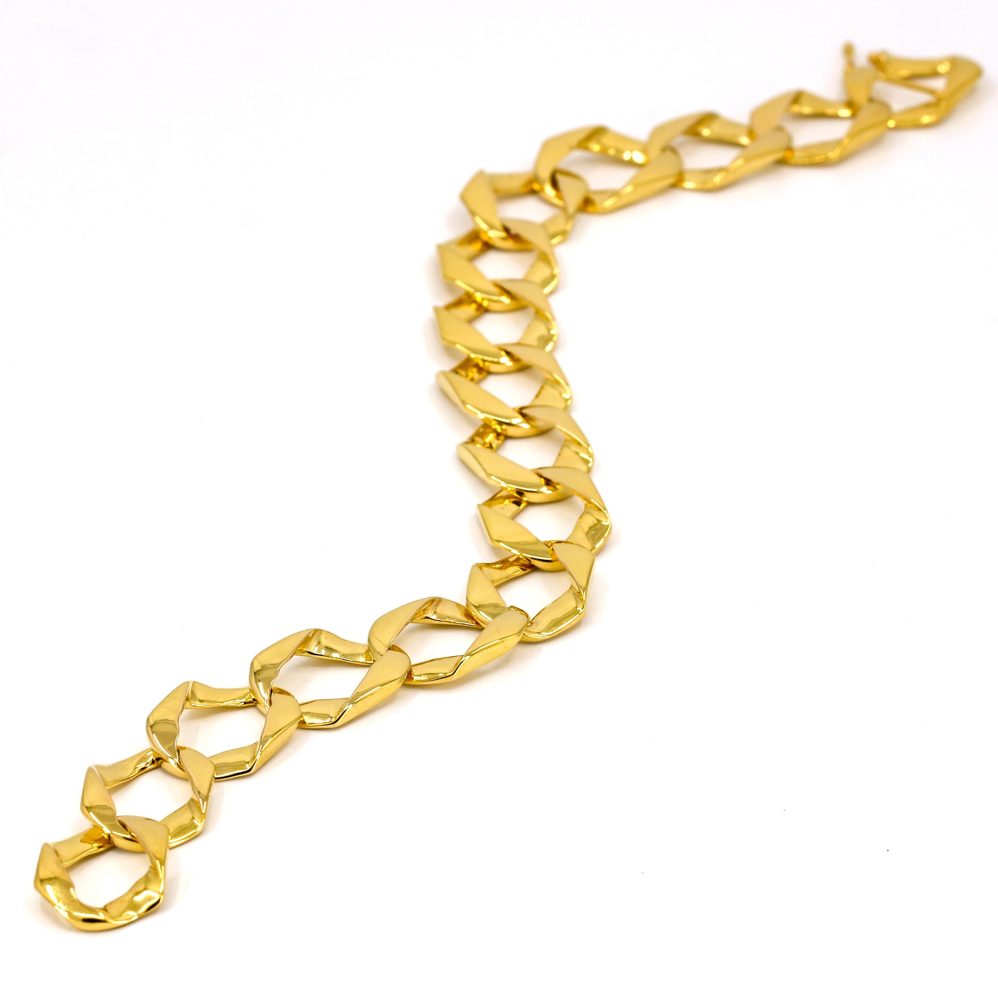 mens flat gold bracelet