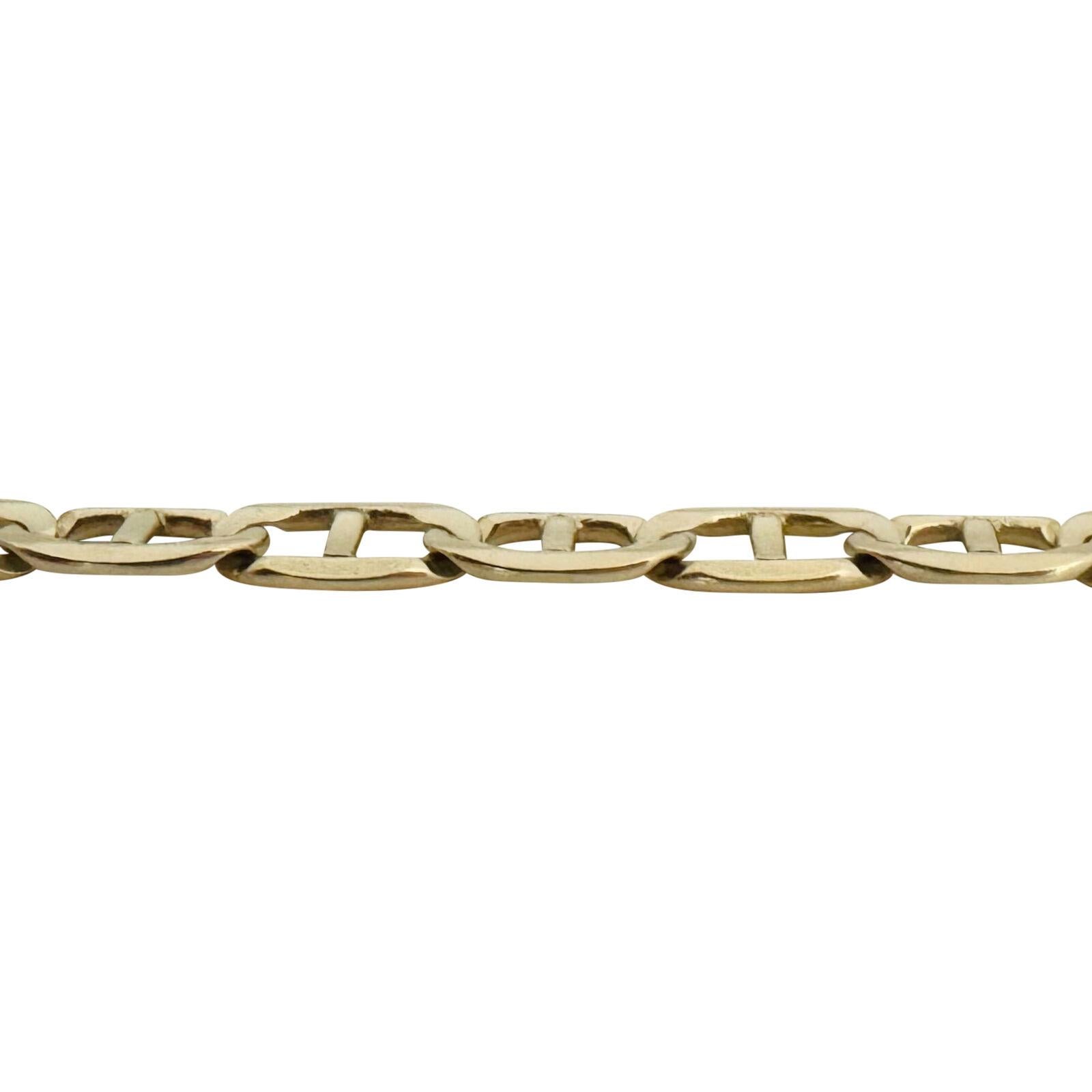 14 Karat Gelbgold Herren poliertes Mariner-Gliederarmband Italien im Zustand „Gut“ in Guilford, CT