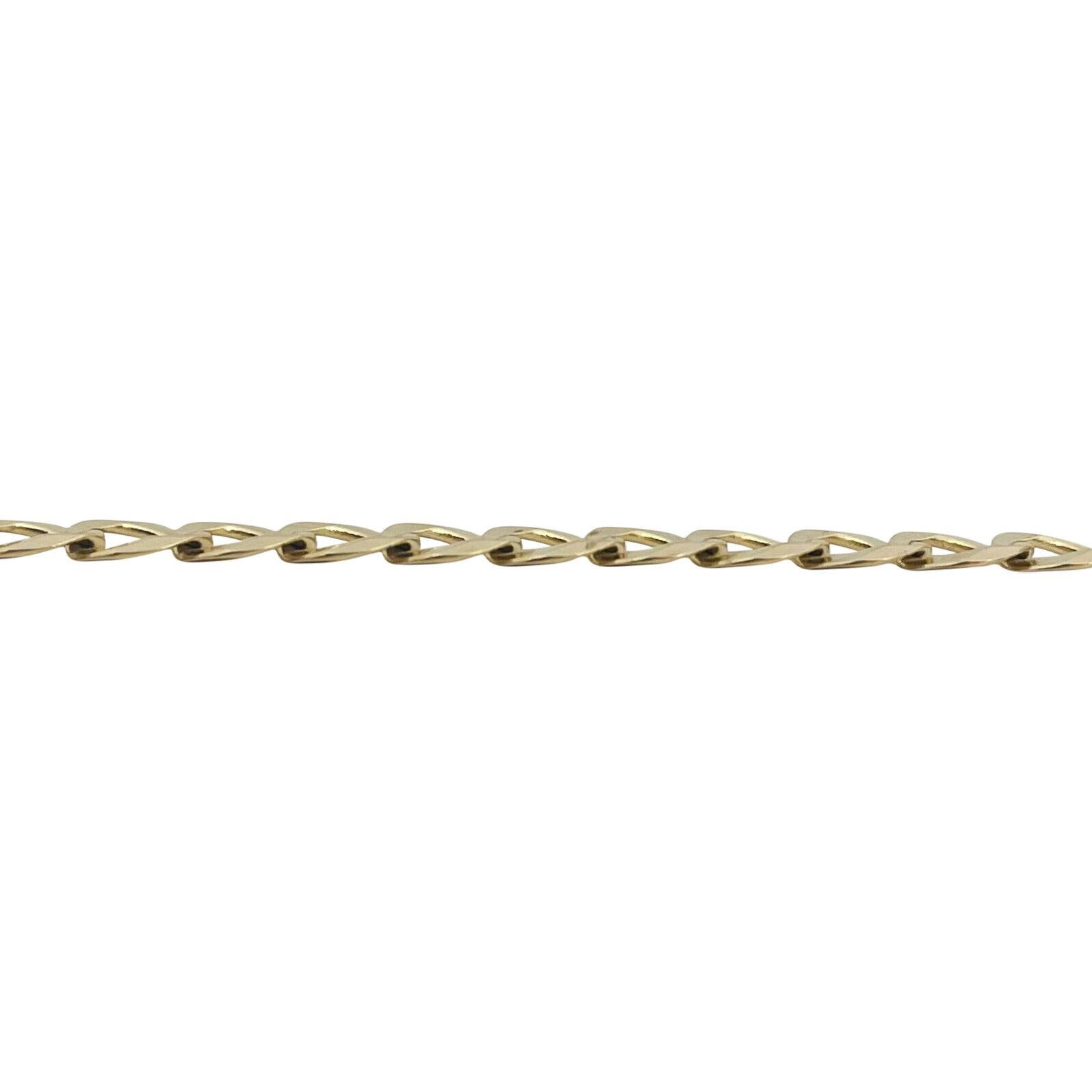 14 Karat Yellow Gold Men's Semi Solid Curb Link Bracelet In Good Condition In Guilford, CT