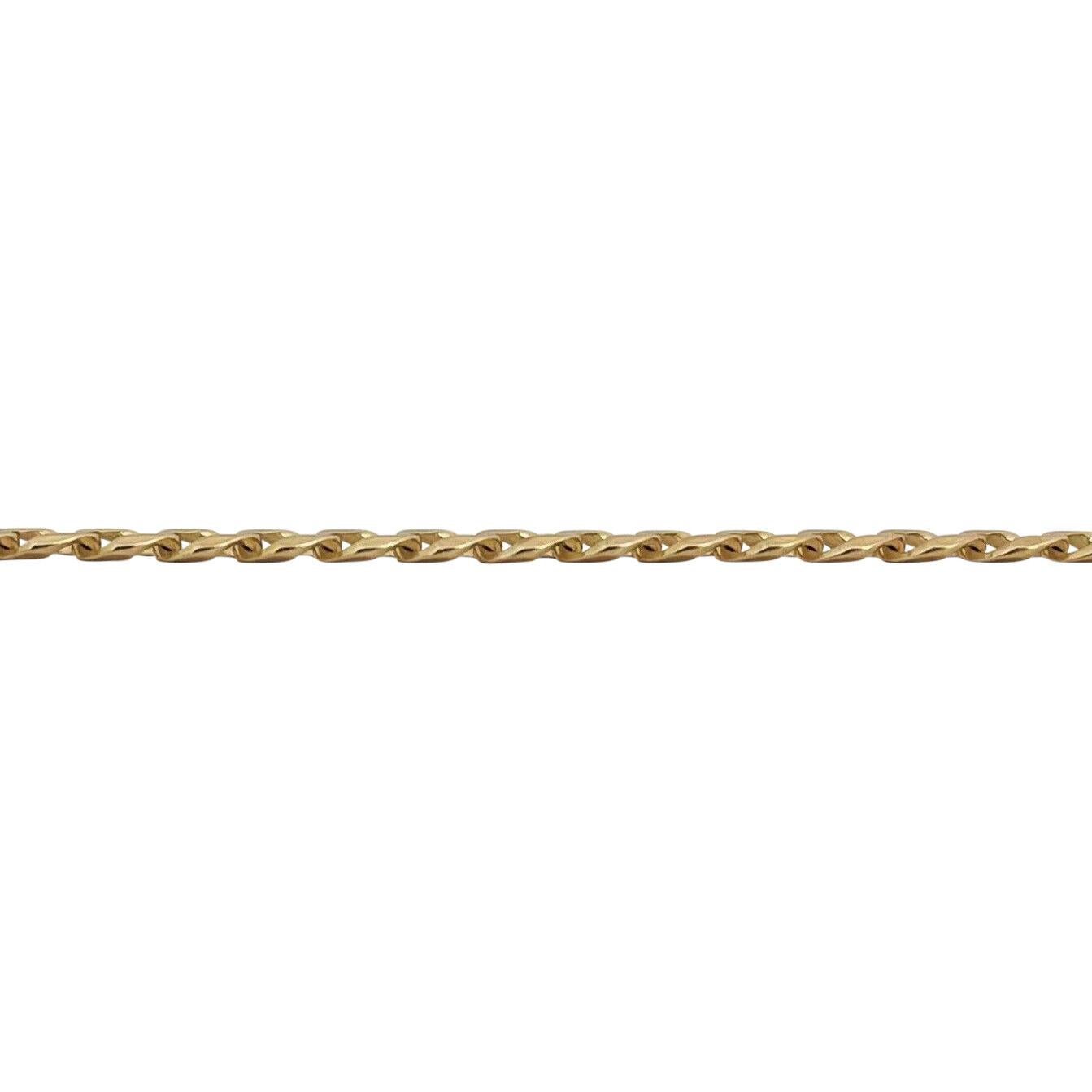 14 Karat Yellow Gold Men's Semi Solid Curb Link Chain Bracelet  In Good Condition In Guilford, CT