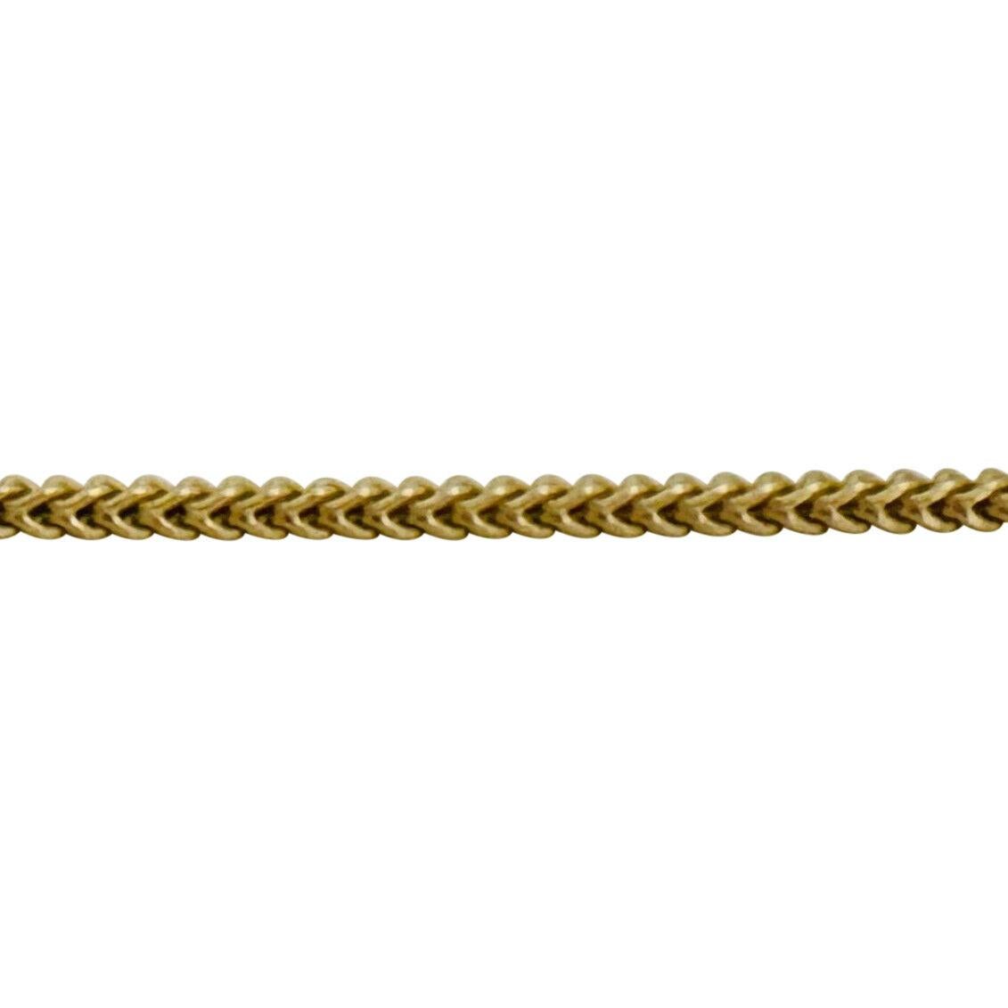 14 Karat Yellow Gold Men's Squared Franco Link Chain Necklace  1