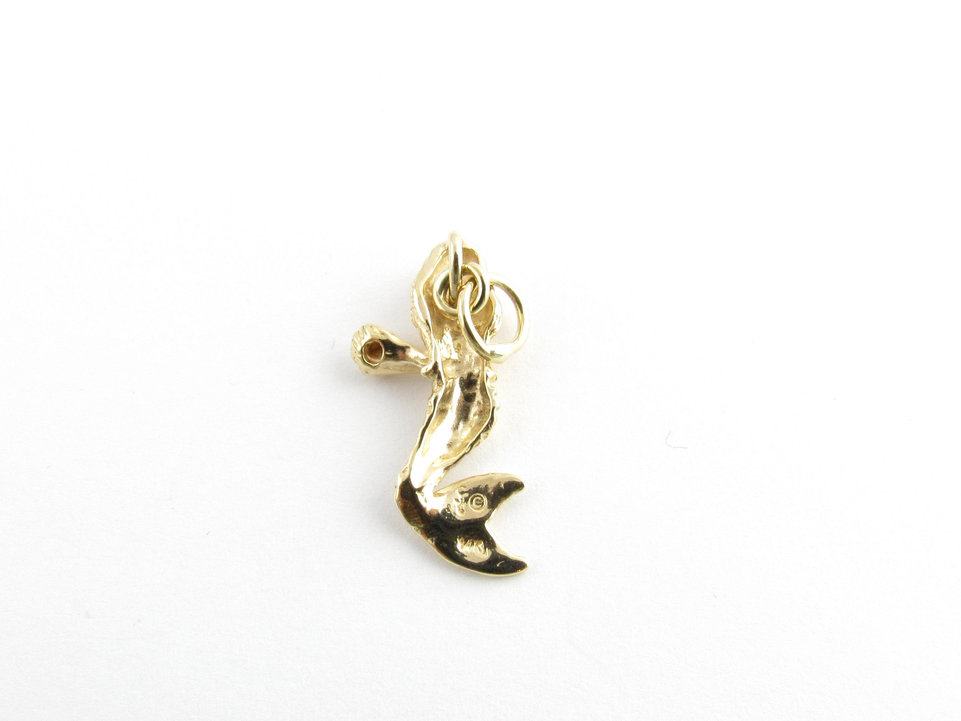 14 Karat Yellow Gold Mermaid Charm 2