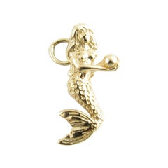 14 Karat Yellow Gold Mermaid Charm