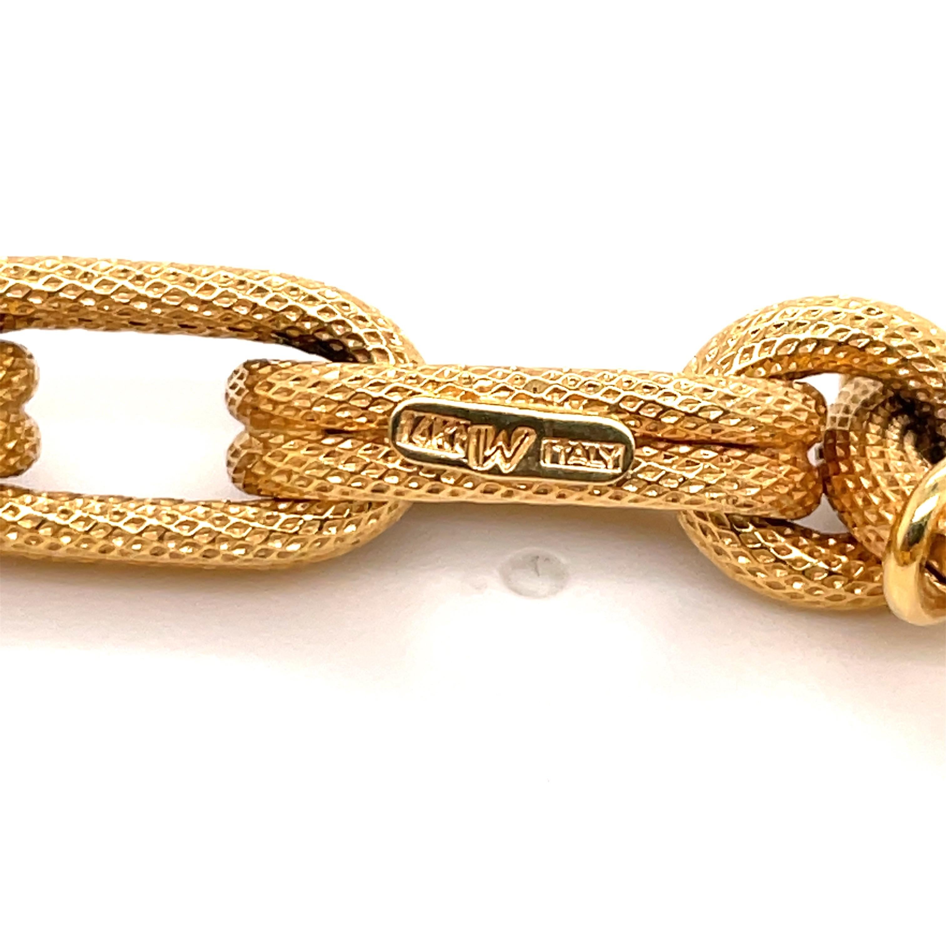 14 Karat Yellow Gold Oval Mesh Link Bracelet 11.2 Grams 2