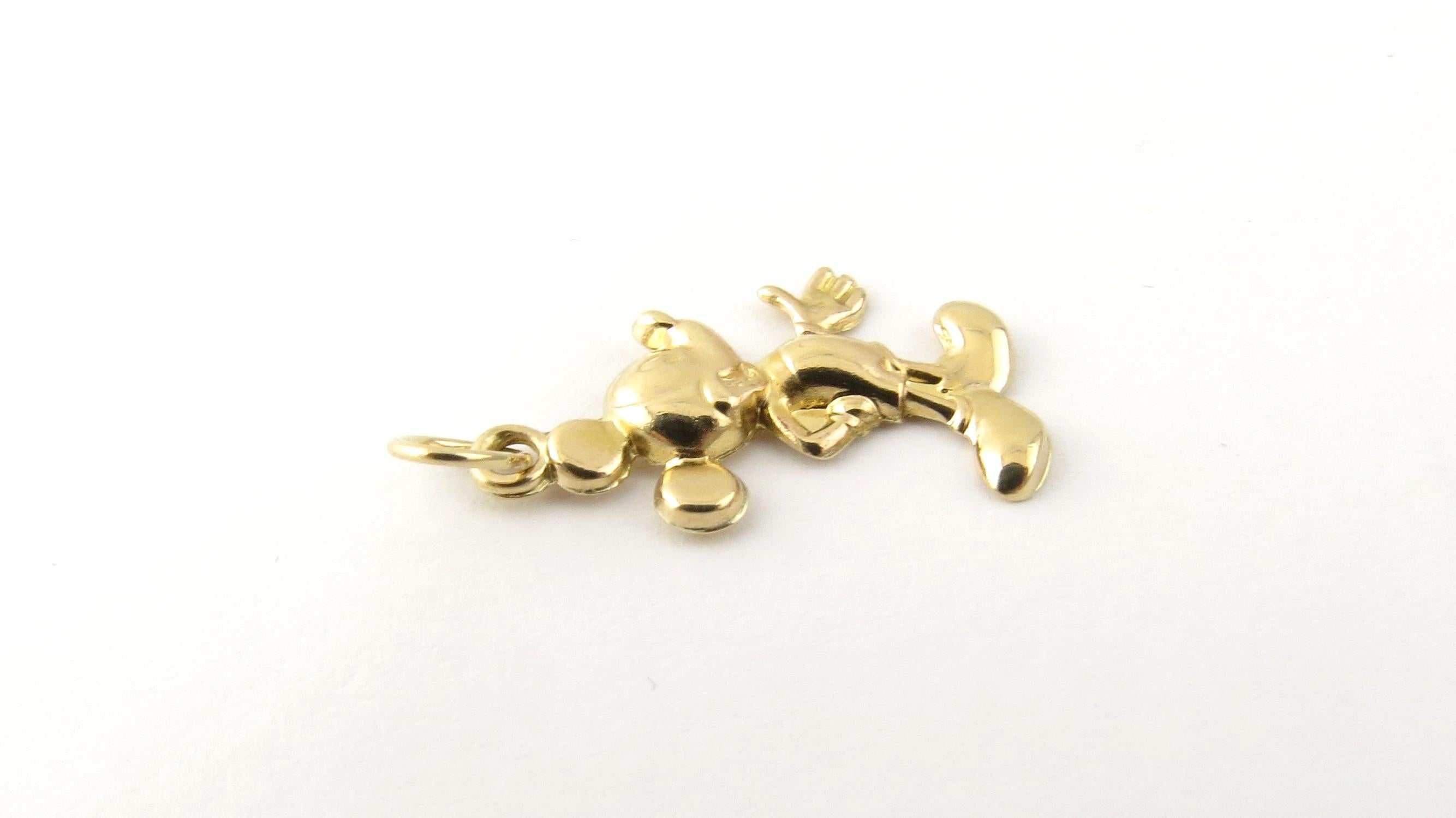 charm Mickey Mouse en or jaune 14 carats Bon état à Washington Depot, CT