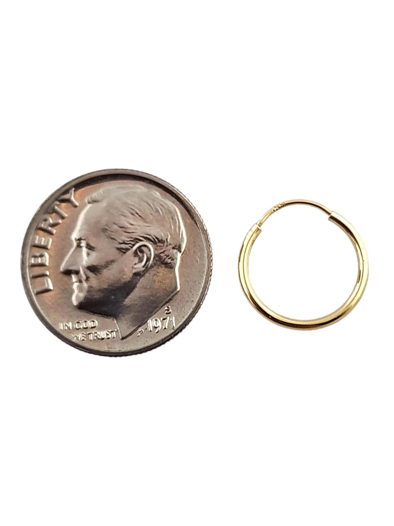 Pendientes de aro mini círculo de oro amarillo de 14 quilates #19191 en venta 2
