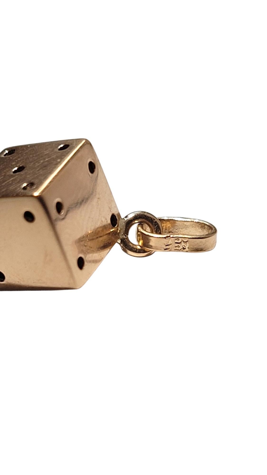 14 Karat Yellow Gold Mini Dice (1 Di) Charm #20165 1