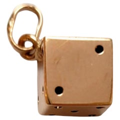 14 Karat Yellow Gold Mini Dice (1 Di) Charm #20165