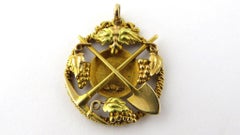 14 Karat Yellow Gold Mining Charm / Pendant Handmade