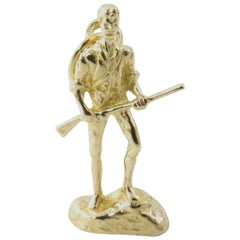 14 Karat Yellow Gold Minuteman Charm