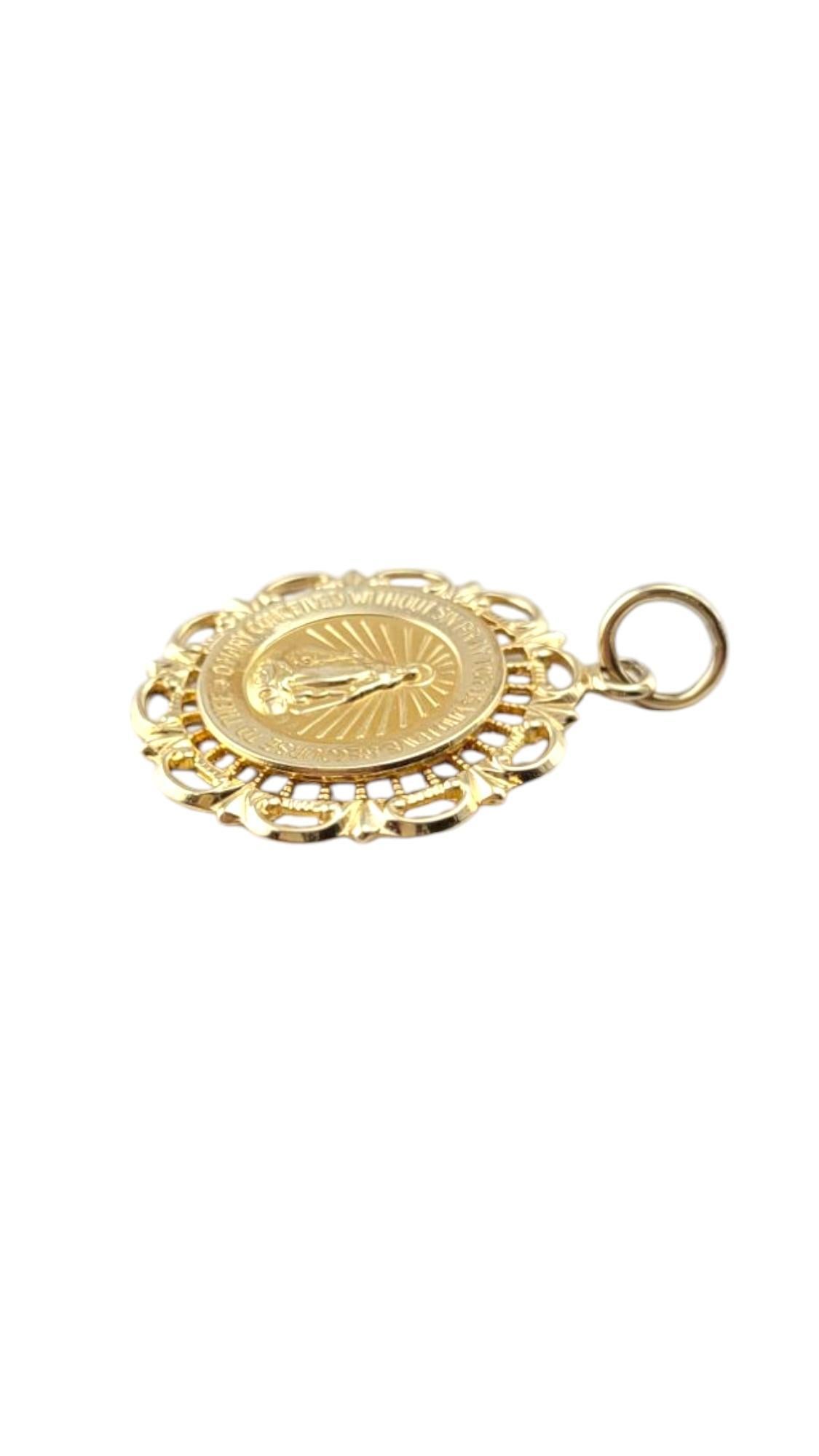 14 Karat Yellow Gold Miraculous Medal Pendant #21261 1
