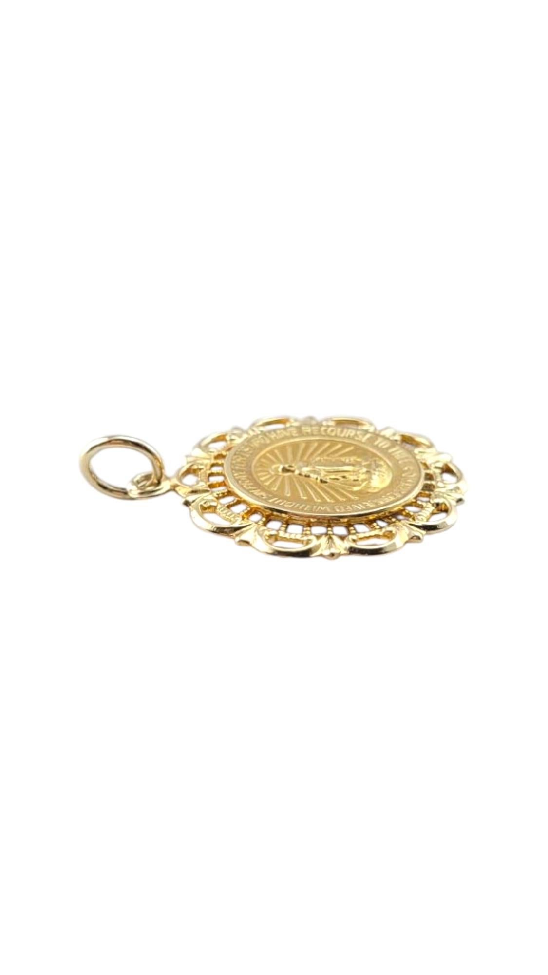 14 Karat Yellow Gold Miraculous Medal Pendant #21261 3