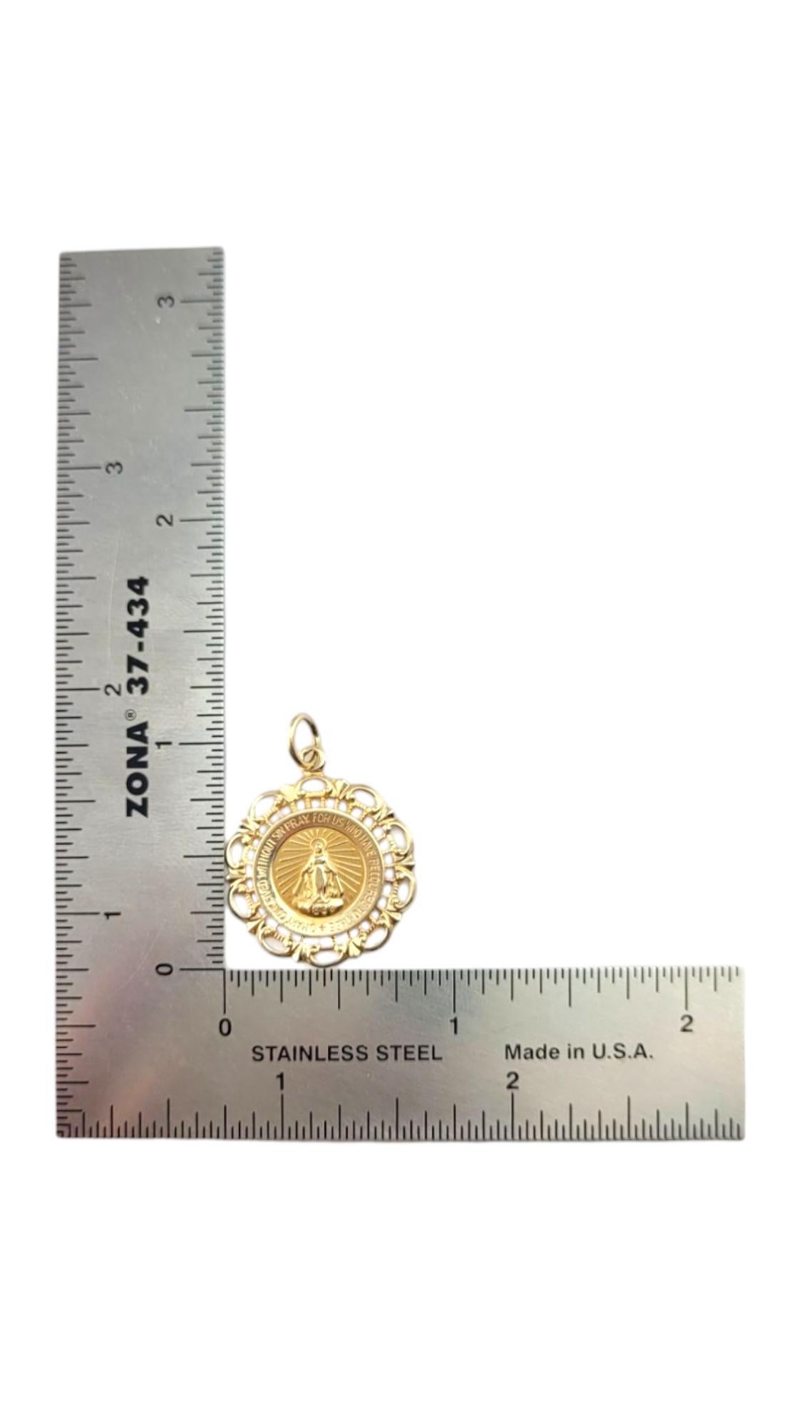 14 Karat Yellow Gold Miraculous Medal Pendant #21261 5