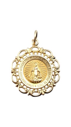 14 Karat Yellow Gold Miraculous Medal Pendant #21261