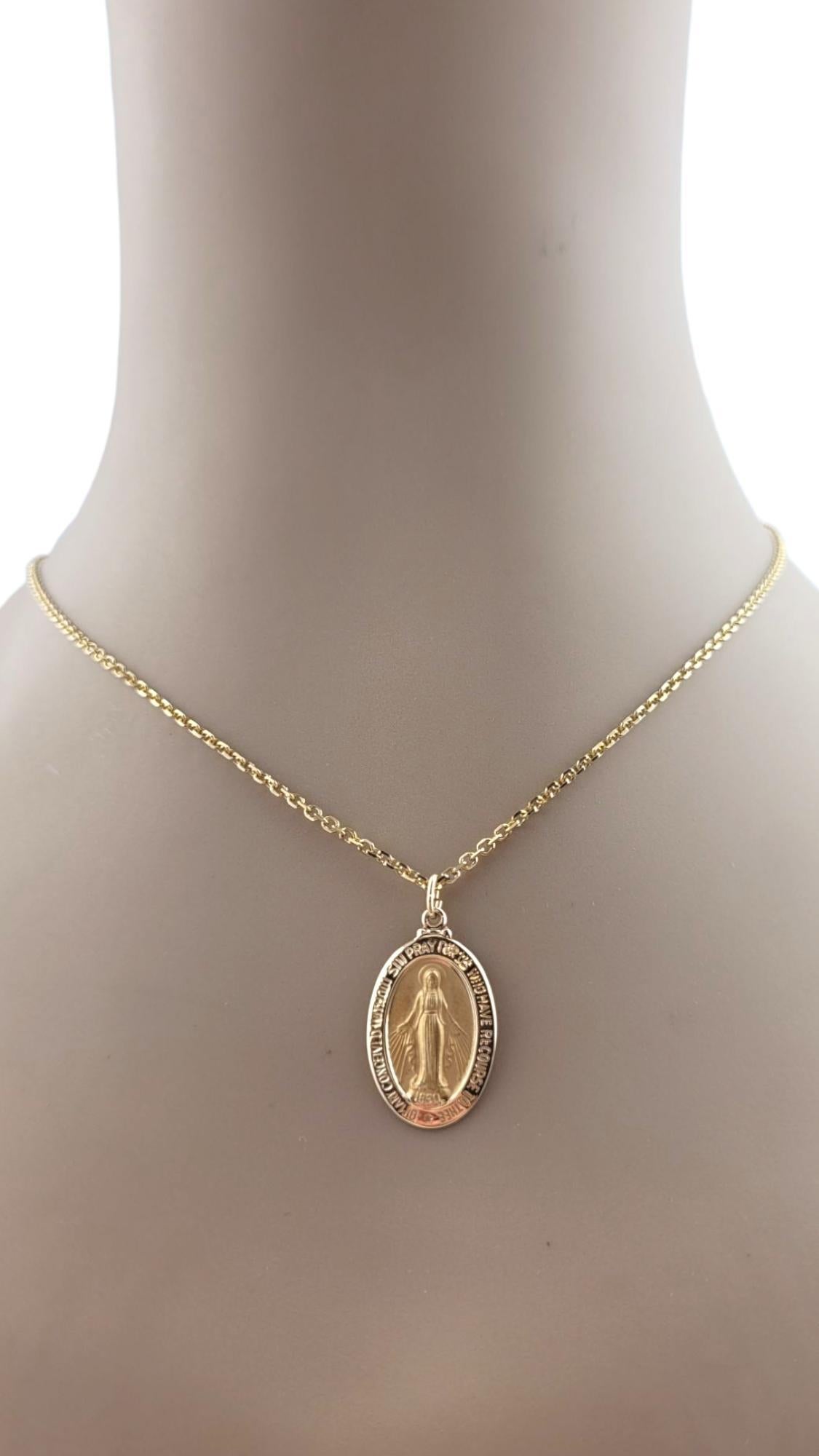 Ciondolo Medaglia Miracolosa in oro giallo 14 carati #22262 in vendita 6