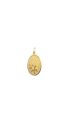 14 Karat Yellow Gold Miraculous Medal Pendant #22262