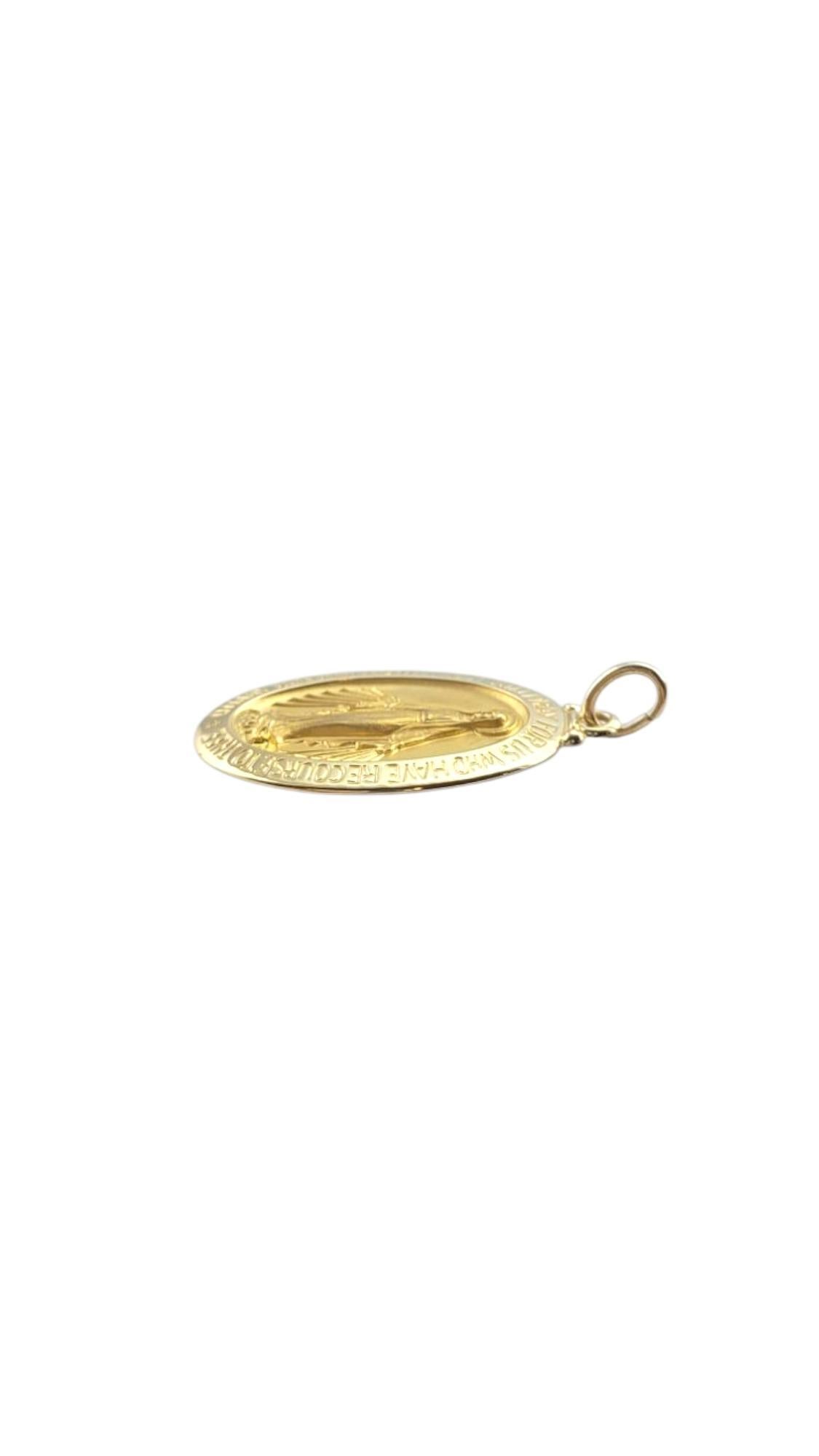 Pendentif Médaille Miraculeuse en or jaune 14 carats #22264 en vente 1