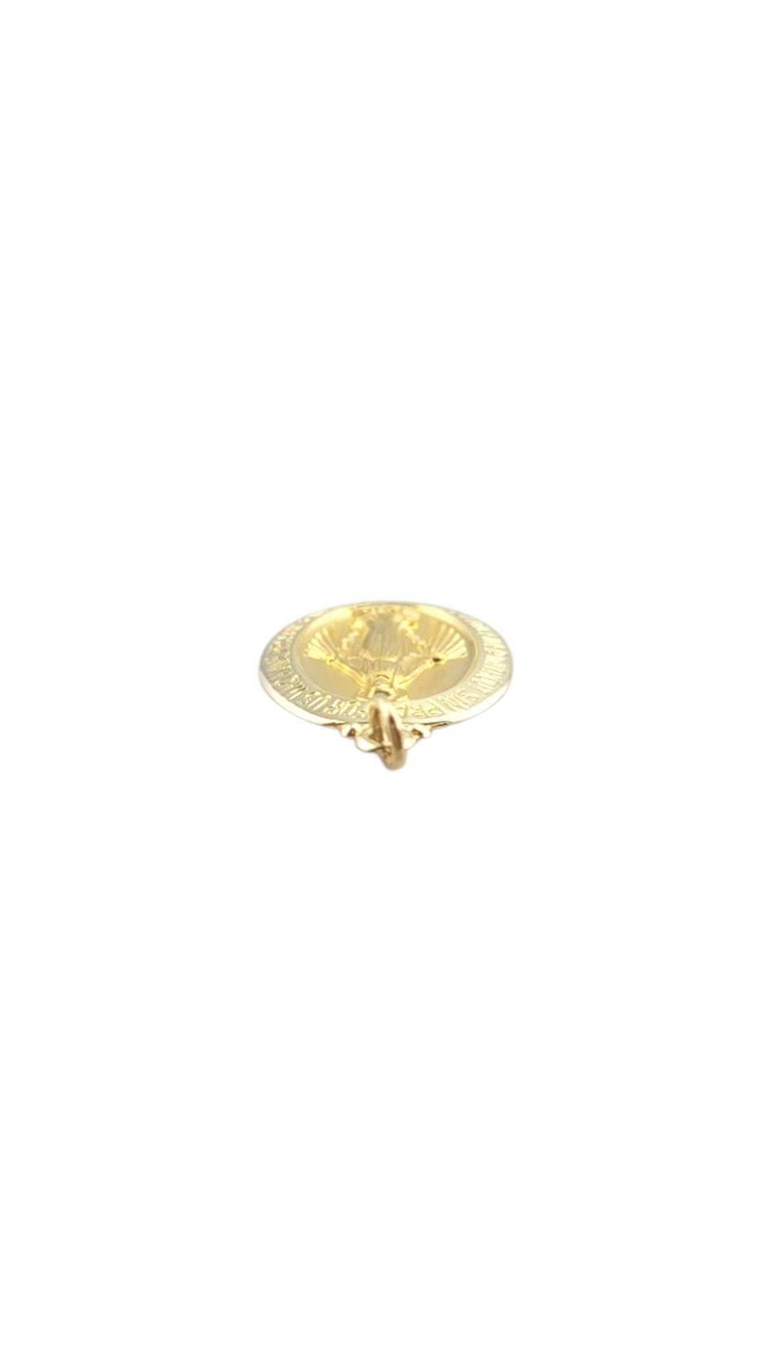 Pendentif Médaille Miraculeuse en or jaune 14 carats #22264 en vente 2