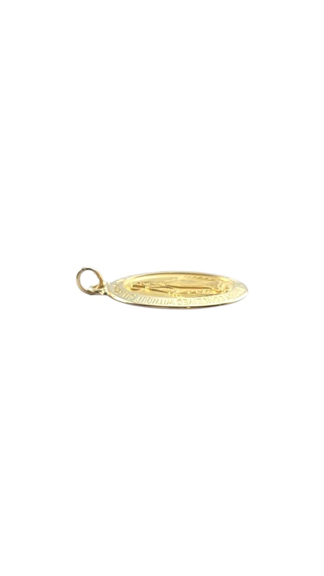 Pendentif Médaille Miraculeuse en or jaune 14 carats #22264 en vente 3