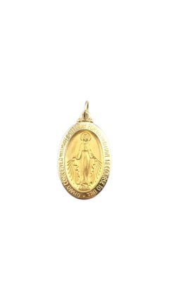 14 Karat Yellow Gold Miraculous Medal Pendant #23565