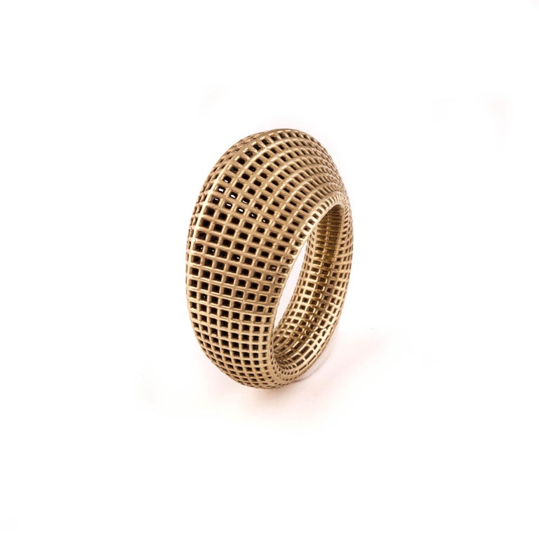 Contemporary 14 Karat Yellow Gold, Mobius #2 Ring For Sale