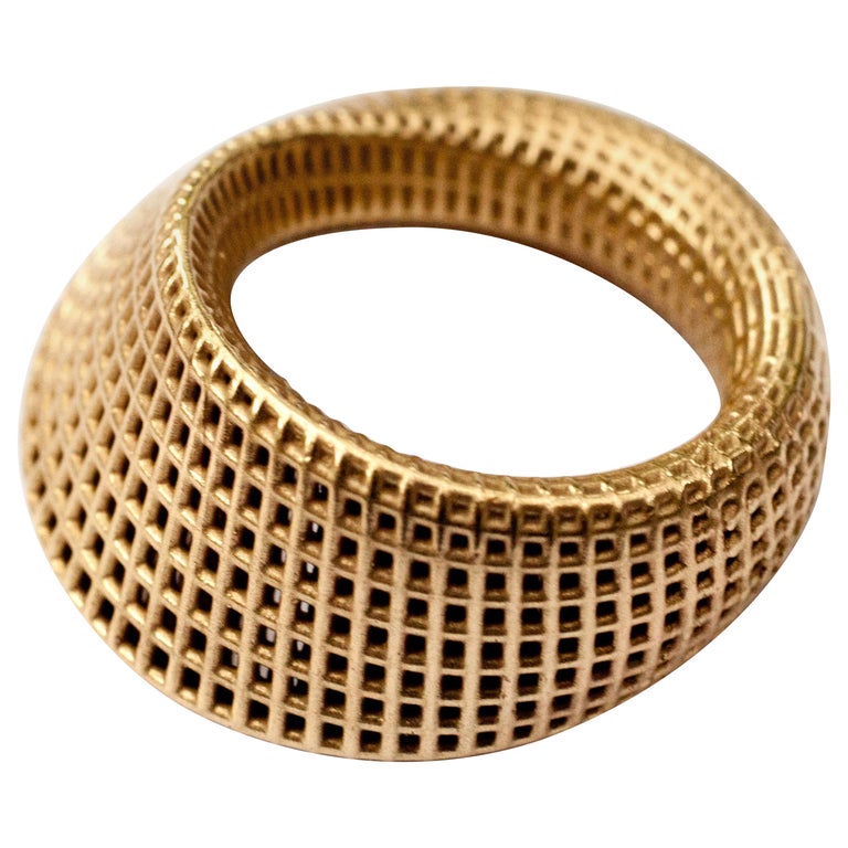 14 Karat Yellow Gold, Mobius #2 Ring For Sale