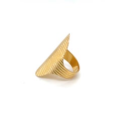 14 Karat Yellow Gold Modernist Ring