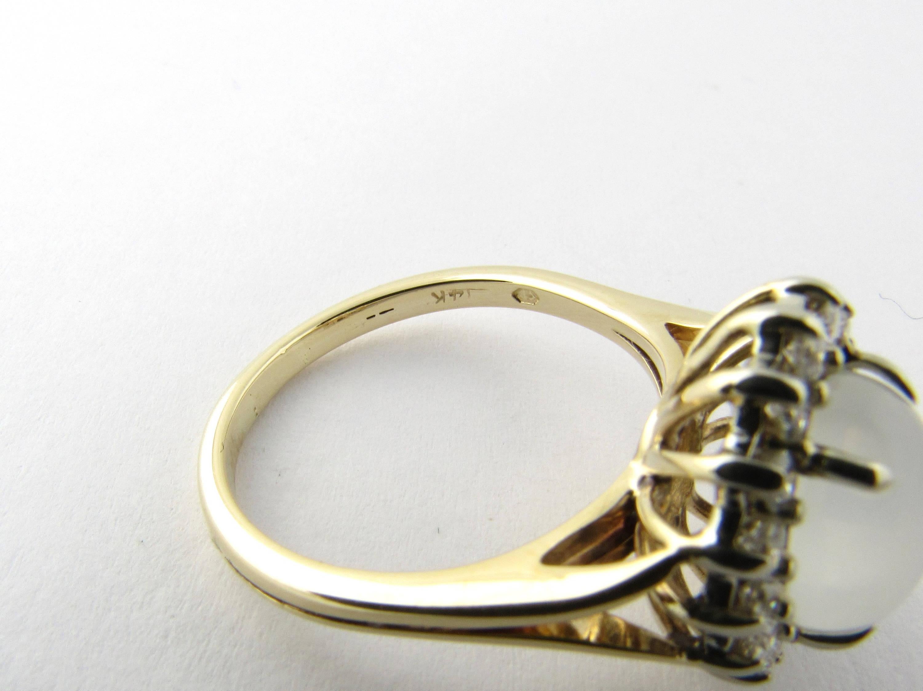 Women's 14 Karat Yellow Gold Moonstone Ring