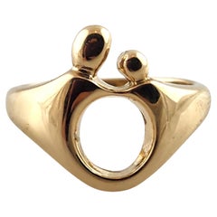14 Karat Yellow Gold Mother & Child Ring Size 4 #19370