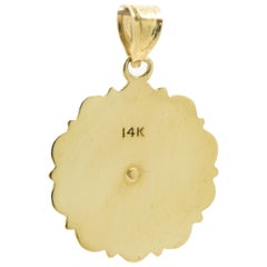 14 Karat Yellow Gold Mother Mary Pendant