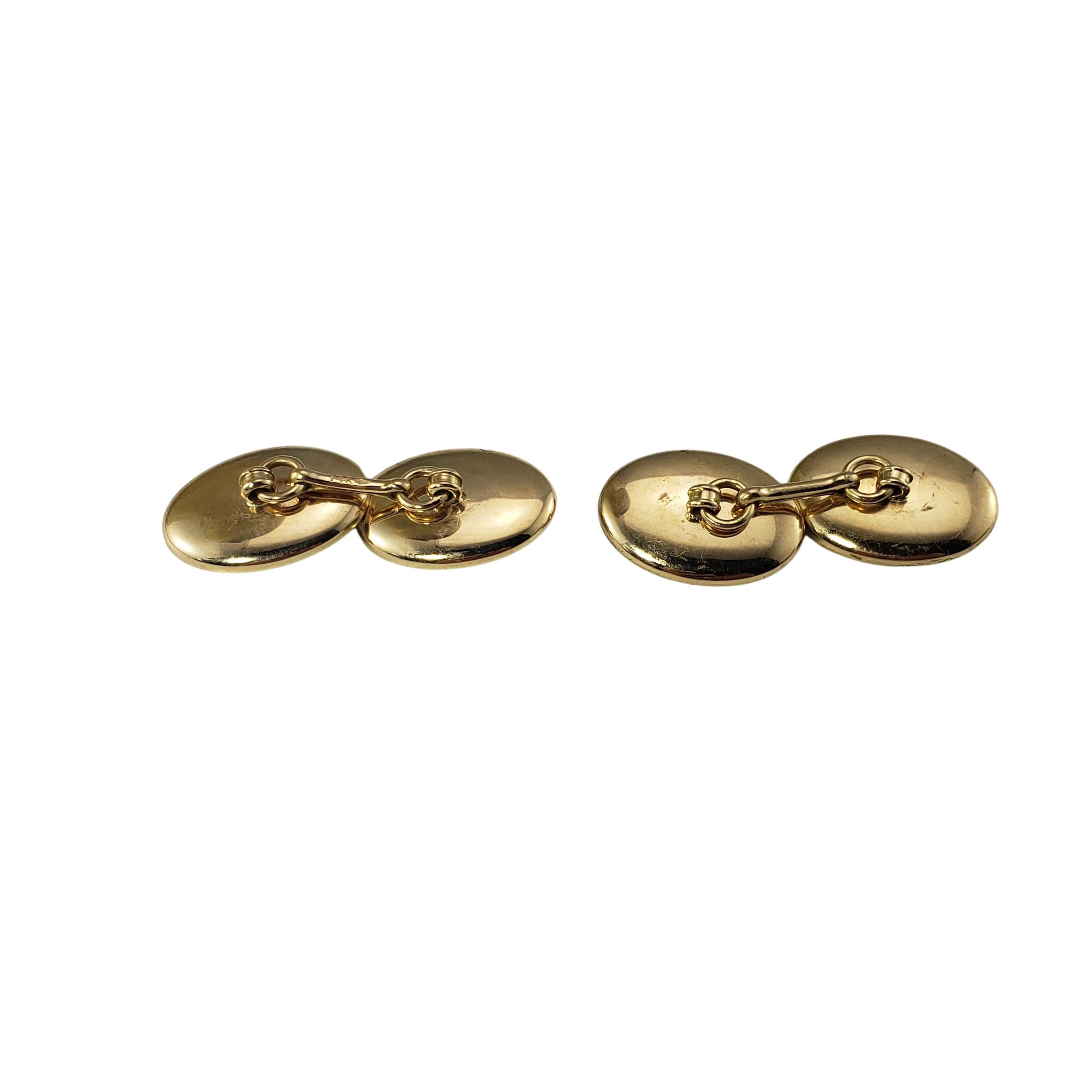 Cabochon 14 Karat Yellow Gold Mother of Pearl and Pearl Cufflinks For Sale