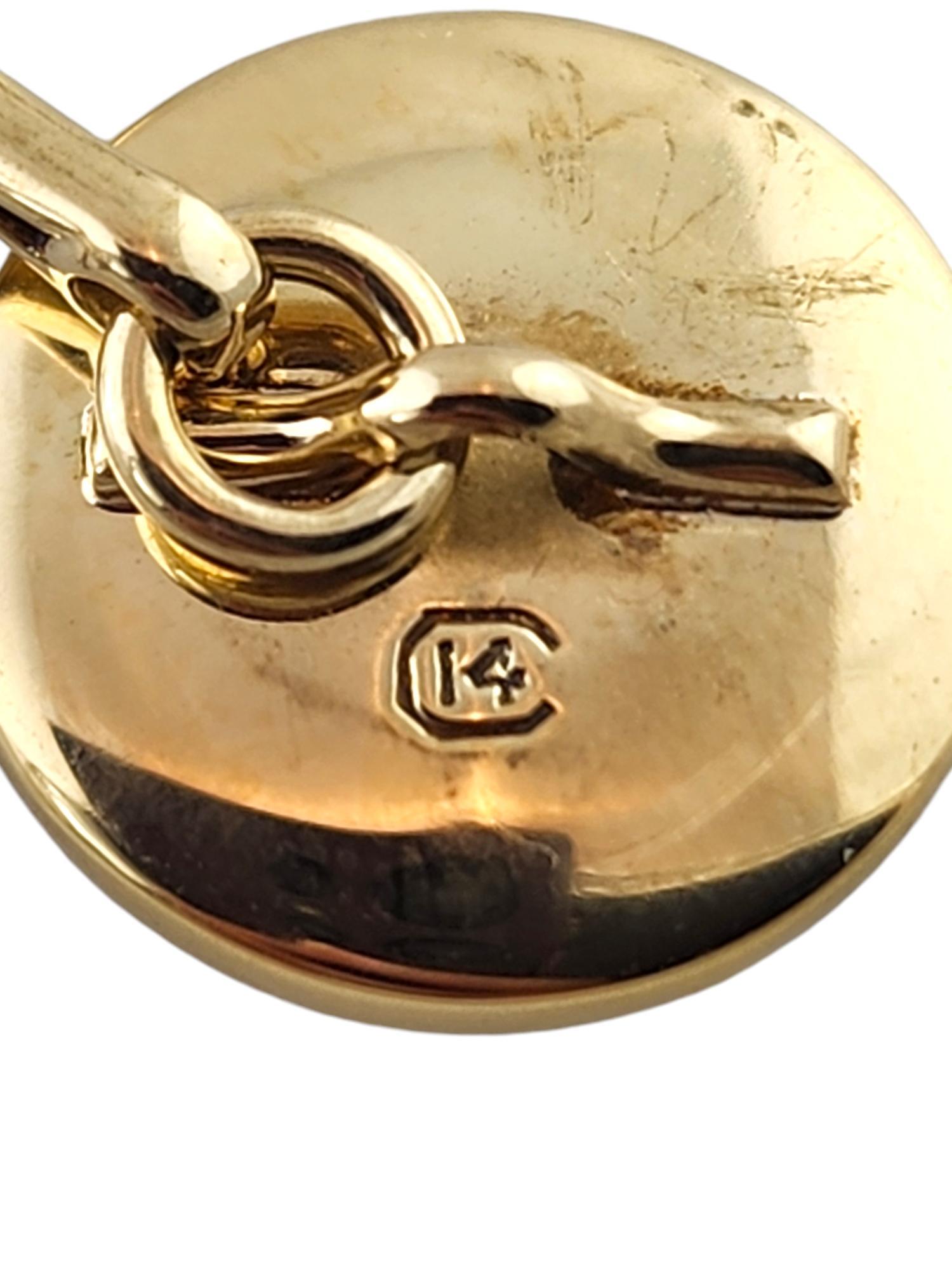 Manschettenknöpfe aus 14 Karat Gelbgold mit Perlmutt #18543 1
