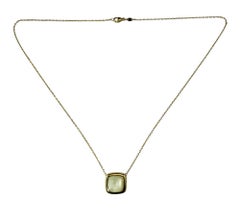 14 Karat Gelbgold Perlmutt-Anhänger-Halskette #20648