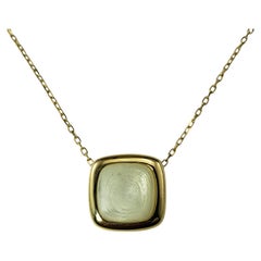 14 Karat Yellow Gold Mother of Pearl Pendant Necklace #20648