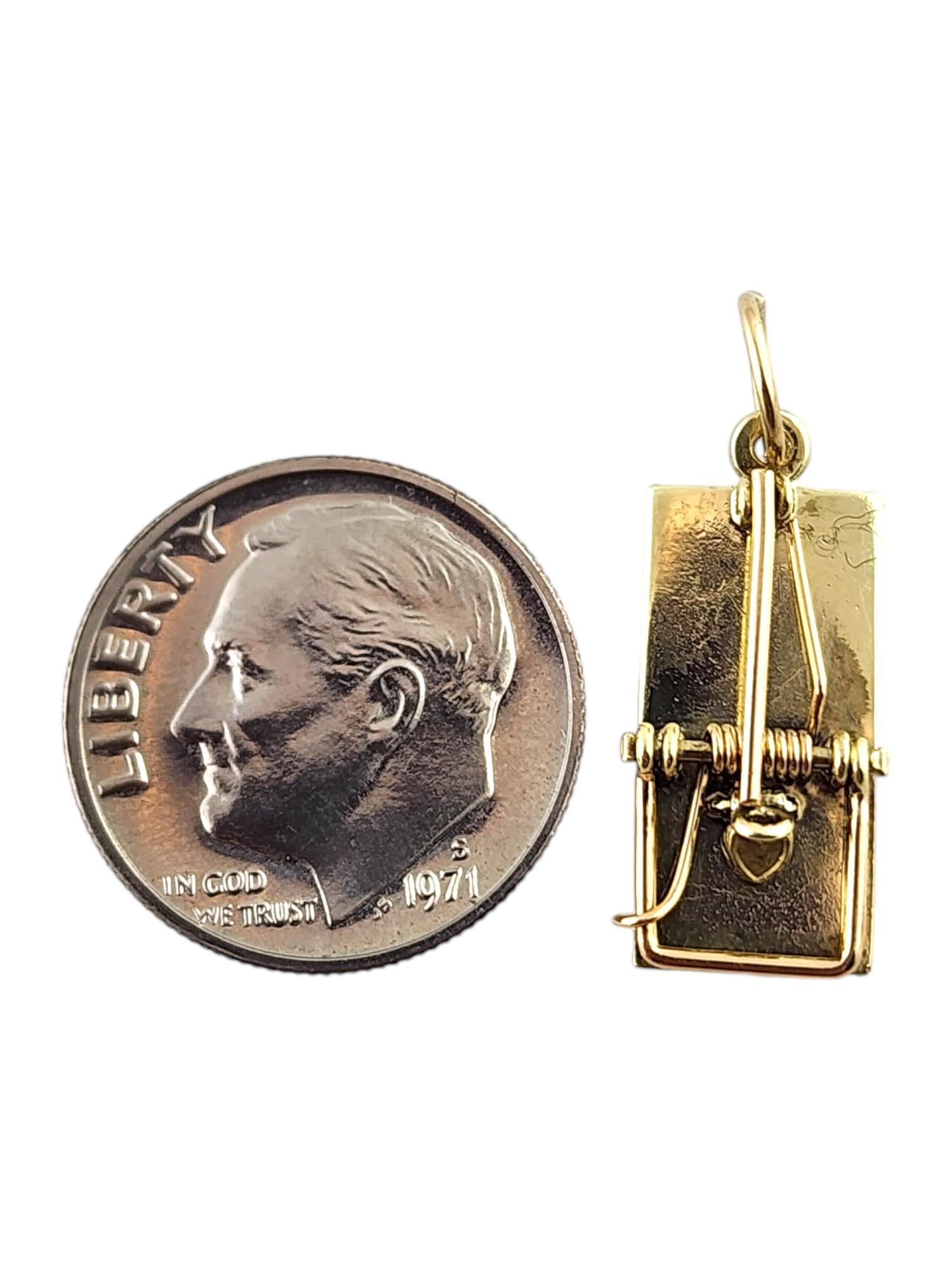 14 Karat Yellow Gold Mouse Trap Charm #18788 4