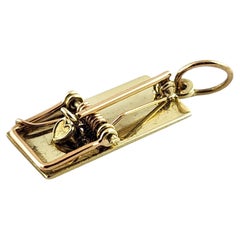 14 Karat Yellow Gold Mouse Trap Charm #18788