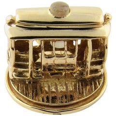 14 Karat Yellow Gold Movable San Francisco Trolley Car Charm