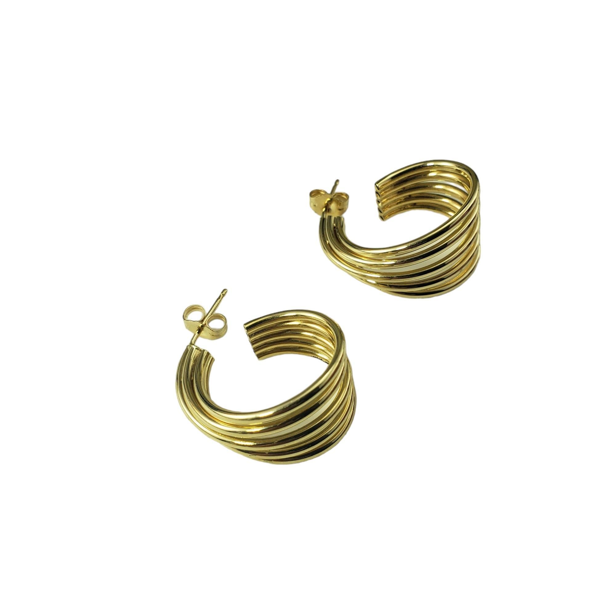 Créoles à plusieurs anneaux en or jaune 14 carats n°16921 Bon état - En vente à Washington Depot, CT