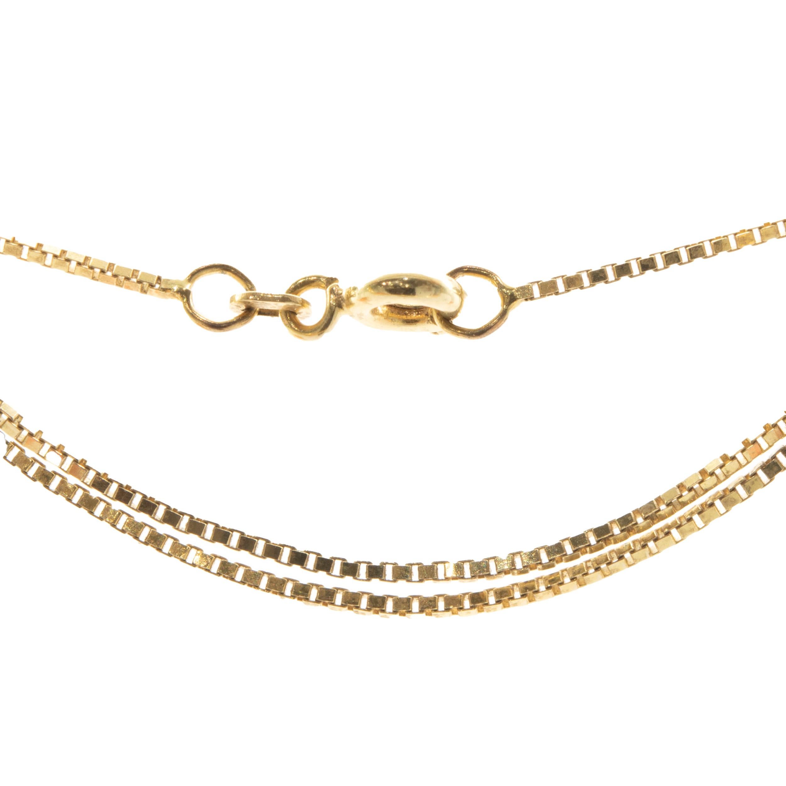 14 Karat Gelbgold Halskette mit mehreren Edelsteinen in Form einer Lünette im Zustand „Hervorragend“ im Angebot in Scottsdale, AZ