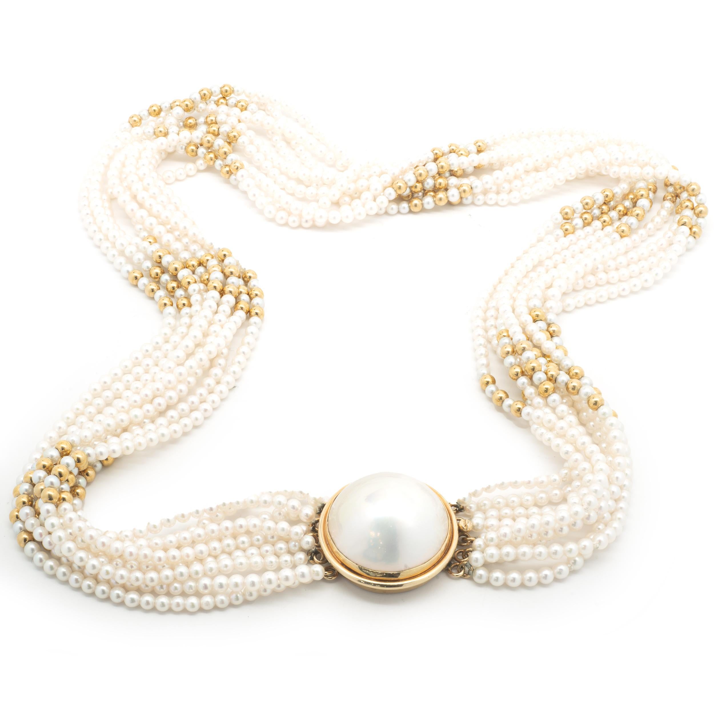 long multi strand pearl necklace