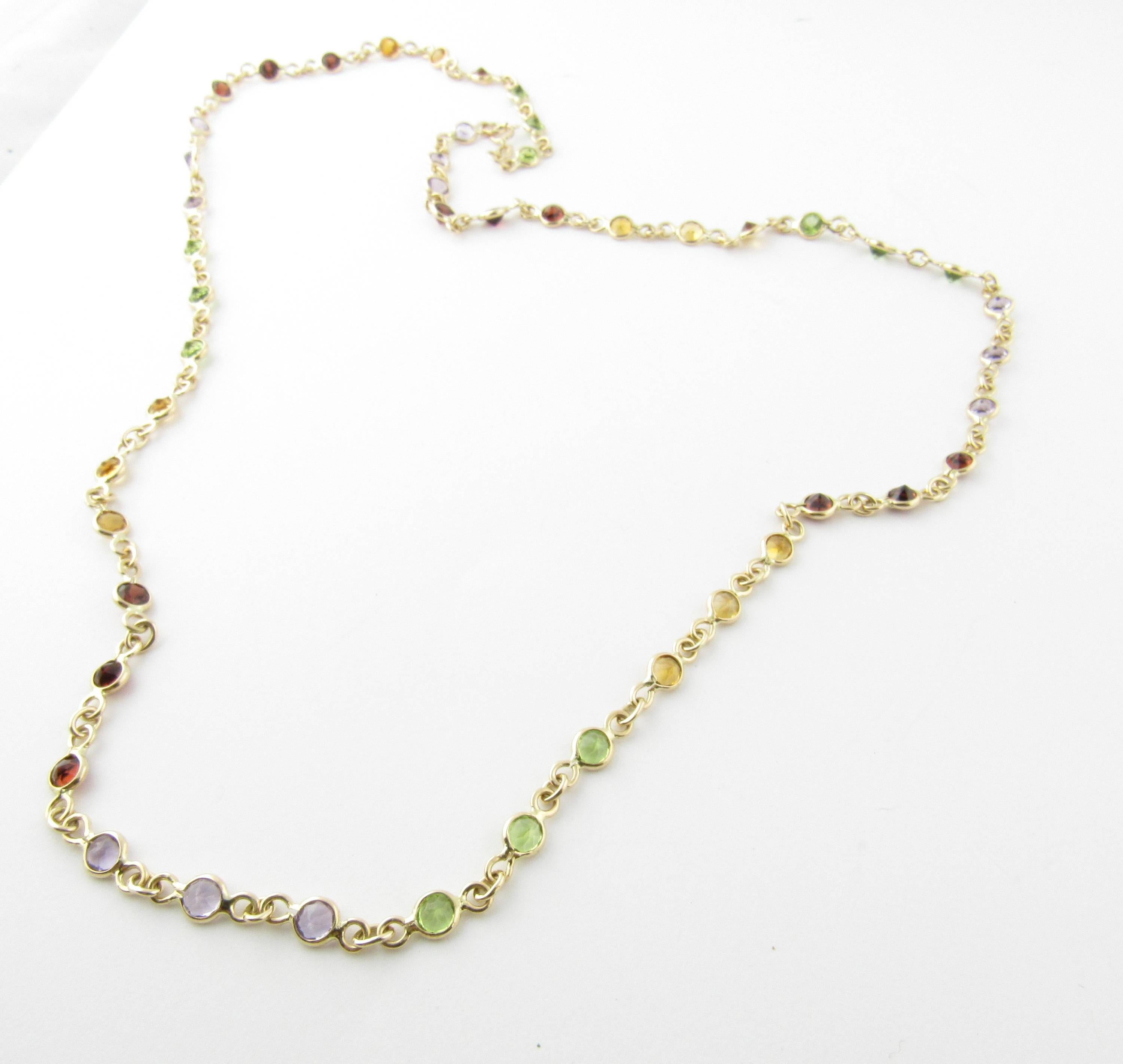 multi colored gemstone necklace