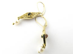 14 Karat Yellow Gold Museum of Modern Art Reversible Earrings