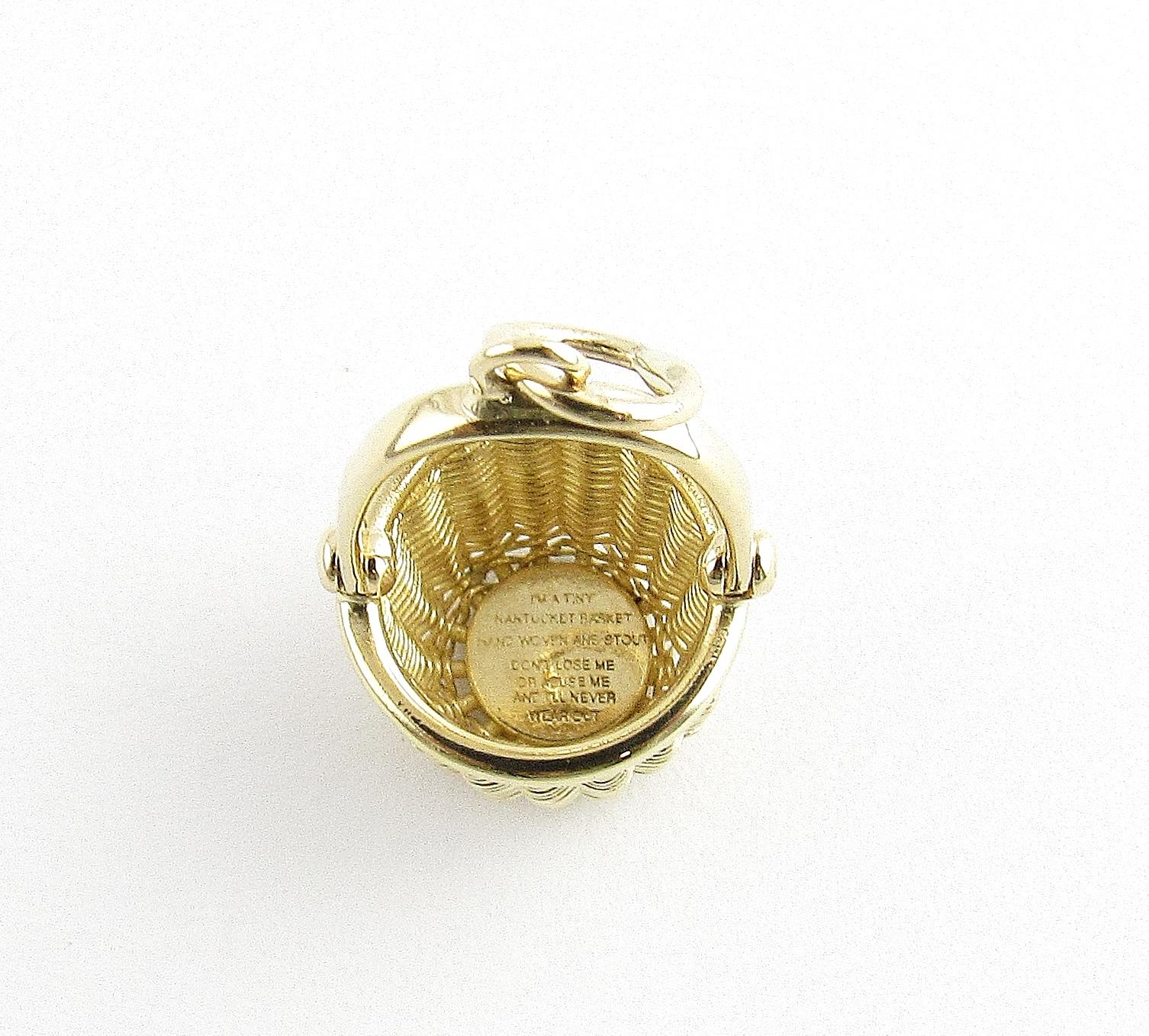 nantucket basket gold charm