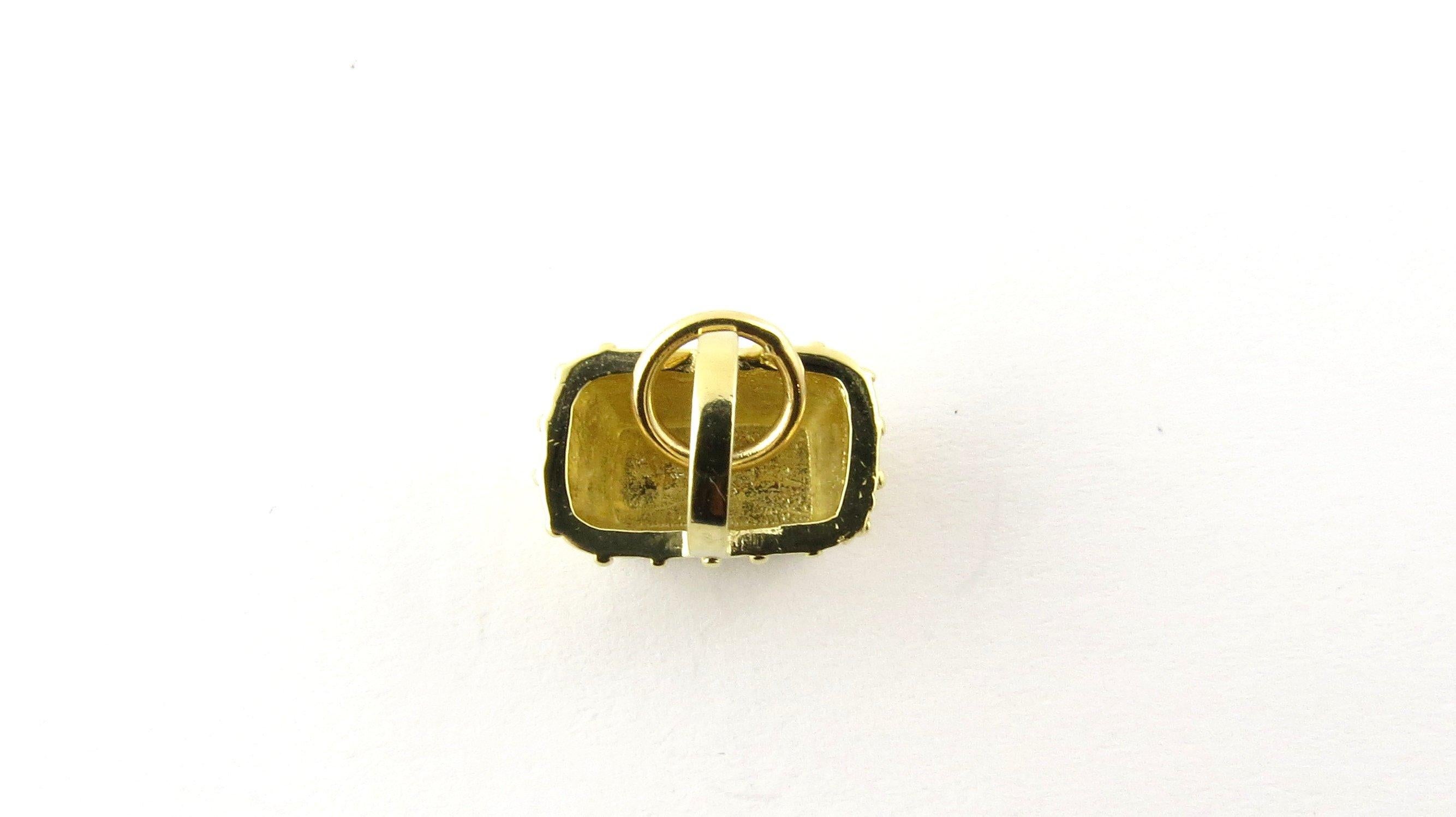 14 Karat Yellow Gold Nantucket Basket Charm In Good Condition In Washington Depot, CT