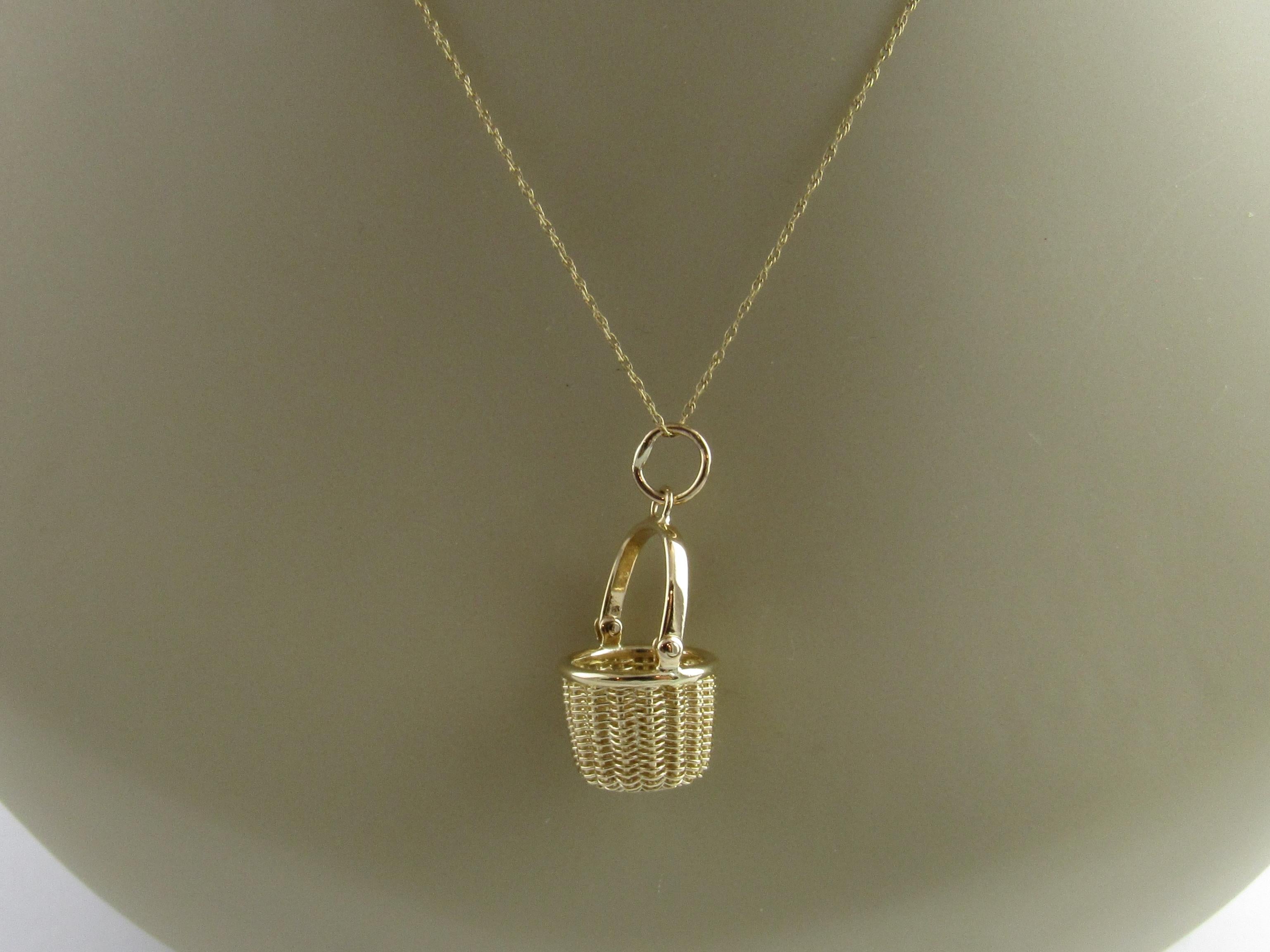 14 Karat Yellow Gold Nantucket Basket Charm 2