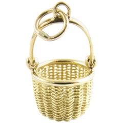 Vintage 14 Karat Yellow Gold Nantucket Basket Charm