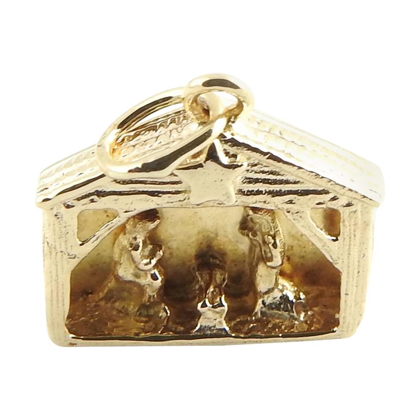 14 Karat Yellow Gold Nativity Charm