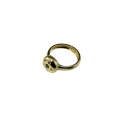 14 Karat Yellow Gold Natural Sapphire and Diamond Ring Size 6.5 #19055